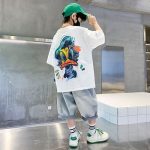 【100-170cm】半袖 Tシャツ 男の子 落書き カートゥーン 動物柄 ゆったり 合わせやすい 着心地良い - 画像 (7)