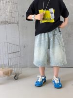 【100-170cm】ショートパンツ 男の子 ダメージ加工 履き心地よい - 画像 (9)