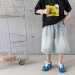 【100-170cm】ショートパンツ 男の子 ダメージ加工 履き心地よい - 画像 (2)