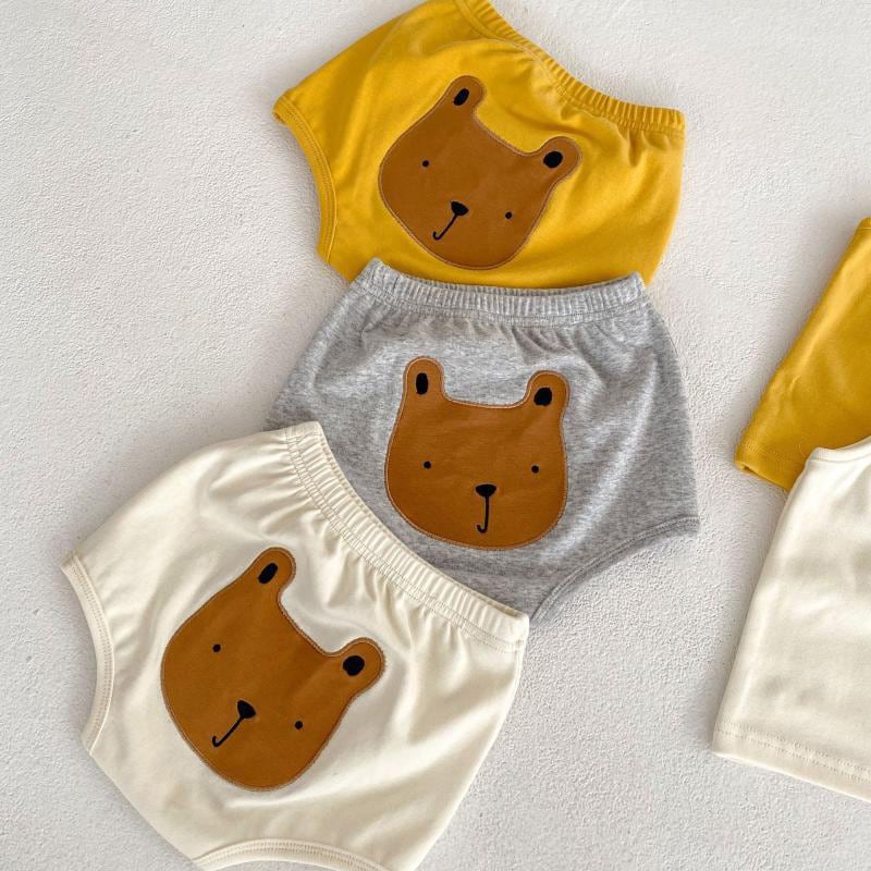 6c4c5448dc2ee4cfe349ccb951cee89d.jpg 【66-110cm】セットアップ ベビー クマ刺繍 キャミソール - 画像 (1)