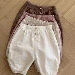 【73-100cm】七分丈パンツ ベビー ストレッチ ウエストゴム