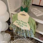 【80-150cm+親サイズ】半袖Ｔシャツorスカート 親子ペア 花柄 トレンド - 画像 (12)
