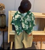 【80-150cm+親サイズ】シャツorショートパンツ 親子ペア 折り襟 トレンド - 画像 (10)