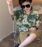 【80-150cm+親サイズ】シャツorショートパンツ 親子ペア 折り襟 トレンド - 画像 (11)