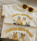 【80-150cm+親サイズ】半袖Ｔシャツorスカート 親子ペア カートゥーン かわいい - 画像 (4)