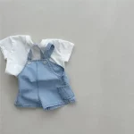 【73-100cm】サロペット  ベビー ポケット付き デニム - 画像 (4)