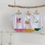 【66-100cm】セットアップ ロンパース ベビー 韓国風 フルーツ柄 - 画像 (9)