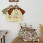 【73-100cm】半袖Tシャツ&ショートパンツセット ベビー 恐竜 プリント - 画像 (11)