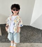 【80-150cm+親サイズ】シャツorパンツ 親子ペア フラワー レトロ - 画像 (8)