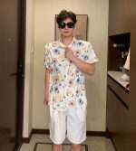 【80-150cm+親サイズ】シャツorパンツ 親子ペア フラワー レトロ - 画像 (11)