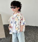 【80-150cm+親サイズ】シャツorパンツ 親子ペア フラワー レトロ - 画像 (13)