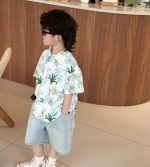 【80-150cm+親サイズ】シャツ 親子ペア フラワー プリント - 画像 (9)
