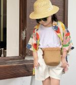 【80-150cm+親サイズ】シャツorショートパンツ 親子ペア レトロ ストリート風 - 画像 (10)