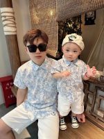 【80-150cm+親サイズ】ワンピースorシャツ 親子ペア リボン付き ファッション - 画像 (9)