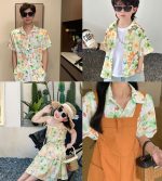 【80-150cm+親サイズ】ワンピースorトップス 親子ペア ビーチ ナチュラル - 画像 (4)