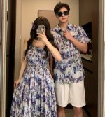 【80-150cm+親サイズ】ワンピースorトップス 親子ペア フラワー おしゃれ - 画像 (6)