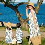 【80-150cm+親サイズ】ワンピースorセットアップ 親子ペア シンプル 韓国風 - 画像 (8)