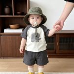 【73-120cm】Ｔシャツorショートパンツ ゾウー柄 カラーバリ カジュアル - 画像 (8)