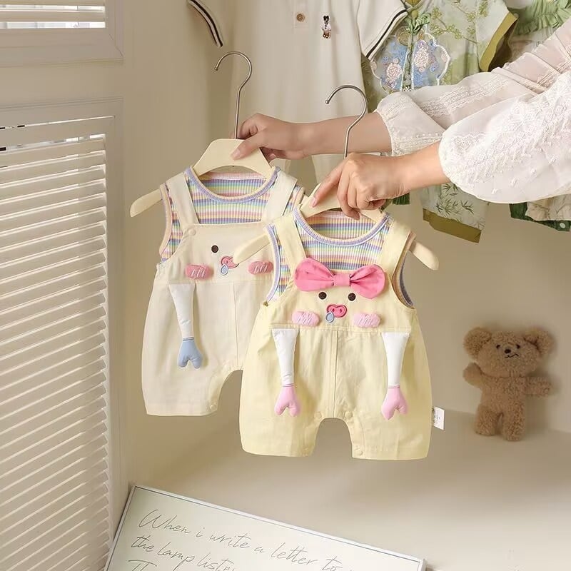 881068bf2bb09219c0f39dfc71d4dde5.jpg 【73-100cm】サロペット&シャツ ベビー 可愛い おしゃれ - 画像 (1)