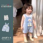 【73-100cm】セットアップ 可愛い アヒル サロペット＆シャツ - 画像 (3)