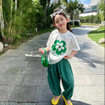 【80-150cm+親サイズ】トップス 親子ペア フラワー ゆったり - 画像 (9)