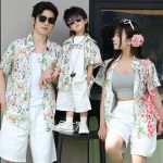 【80-150cm+親サイズ】シャツorショートパンツ 親子ペア ゆったり プリント - 画像 (3)