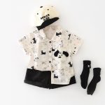 【73-100cm】セットアップ ベビー ペット柄 かわいい - 画像 (2)