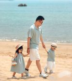 【80-150cm+親サイズ】シャツorワンピースorショートパンツ 親子ペア 無地 シンプル - 画像 (3)