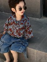 【80-150cm+親サイズ】シャツ 親子ペア フラワー レトロ - 画像 (10)