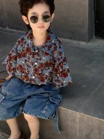 【80-150cm+親サイズ】シャツ 親子ペア フラワー レトロ - 画像 (11)