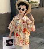 【80-150cm+親サイズ】シャツorスカートorショートパンツ 親子ペア 花柄 ファッション - 画像 (8)