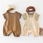 【73-100cm】サロペット カジュアル 合わせやすい ボトムス - 画像 (9)