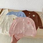 【73-130cm】カーディガン ベビー 女の子 動物柄  通気性 - 画像 (6)
