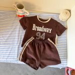 【80-150cm】セットアップorワンピース ブラウン スポーツ - 画像 (5)