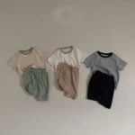 【73-100cm】セットアップ  ベビー バイカラー 韓国風 - 画像 (3)