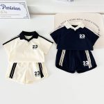 【80-130cm】セットアップ ベビー スポーティー 23ロゴ - 画像 (2)