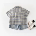 【73-120cm】Ｔシャツ 恐竜 チェック 男の子 トップス - 画像 (6)