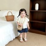 【73-120cm】ブラウスorショートパンツ 可愛い パフスリーブ - 画像 (2)