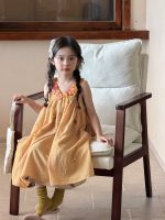【90-150cm】ワンピース 女の子 フラワー ノースリープ - 画像 (3)