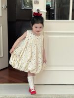 【90-140cm】ワンピース 女の子 ドット柄 ゆったり - 画像 (3)