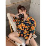 【80-150cm+親サイズ】トップスorワンピースorパンツ 親子ペア レトロ プリント - 画像 (6)