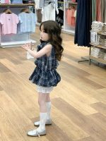 【90-140cm】トップスorキュロット 女の子 チェック柄 ノースリーブ - 画像 (4)