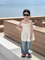 【90-140cm】トップスorパンツ 女の子 キャミソール ダメージジーンズ - 画像 (3)