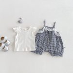 【66-90cm】セットアップ ベビー レース チェック柄 - 画像 (3)