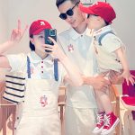 【80-150cm+親サイズ】シャツorトップス 親子ペア カジュアル 通園 - 画像 (4)