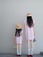 【90-140cm+親子ペア】ワンピース 親子コーデ 韓国風 おしゃれ カートゥーン - 画像 (5)