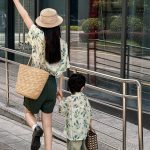 【80-150cm+親サイズ】シャツ 親子ペア レトロ カジュアル - 画像 (4)