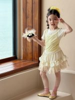 【90-150cm】トップスorキュロット 女の子 レイヤード フリル - 画像 (3)