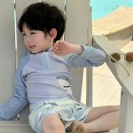 【100-150cm】水着 UVカット速乾 長袖 スイムウェア - 画像 (3)