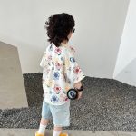【80-150cm+親サイズ】シャツorパンツ 親子ペア フラワー レトロ - 画像 (6)